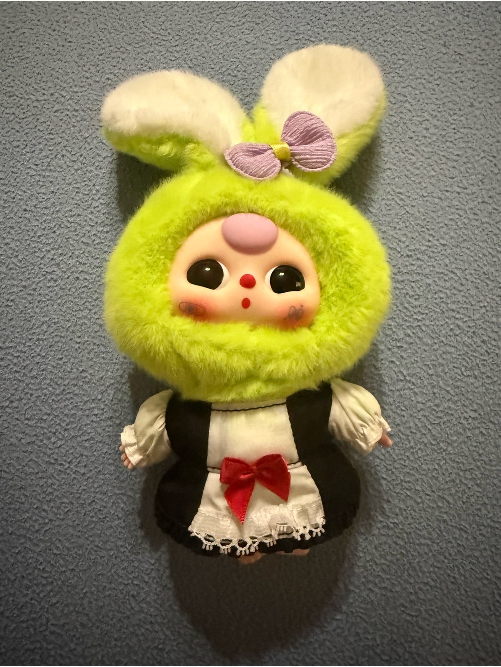 Baby Theee Green Black Macaron bunny plush toy